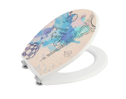 MDF Fun Printed Flip Printed Toilet Seat