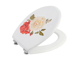 MDF Floral Print Fresh Style Printing Toilet Cover